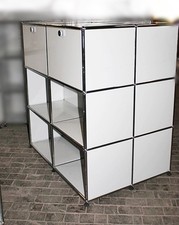 USM Haller Doppelregal Sideboard 12 Fächer Lichtgrau Büro Trennwand Aktenregal