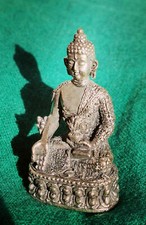 Schöne kleine, aber sehr feine tibet. Medizin Buddha-Statue SILBER, Miniatur