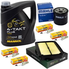 Wartung Öl Set für Suzuki GSF 600 Bandit 00-04 4L Luftfilter Ölfilter Zündkerzen