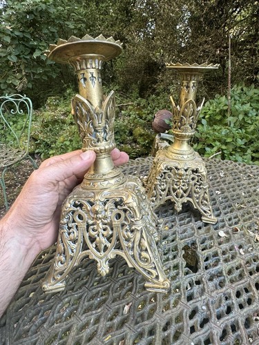 Paar kerzenhalter aus bronze - paar,
