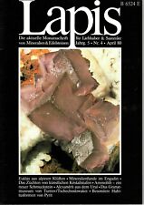 Lapis Mineralienmagazin 04/1980 EUKLAS alpin , Alexandrit Ural , Engadin