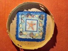 1 Rundes kleines Holztablett Natur Dekoration Aufbewahrung