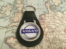 VOLVO Qualitäts Schwarzer Echter Leder Schlüsselanhänger 1