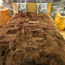 Toscana Lammfelldecke Braun