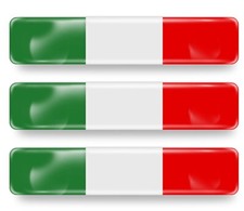 3x 3D Gel Aufkleber Italien