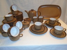 Friesland / Melitta Heidelberg Effekt braun Kaffeeservice für 12 Personen