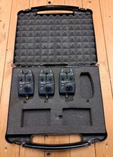 3 × Carp Sounder EXF Bissanzeiger AMPELFARBEN (ROT, GRÜN & GELB) + Case / Koffer