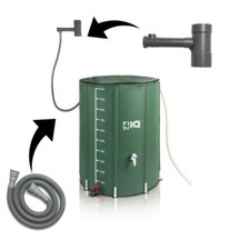4iQ Regentonne 500L/1000L Faltbarer Garten Regenwassertank + Wassersammelsystem