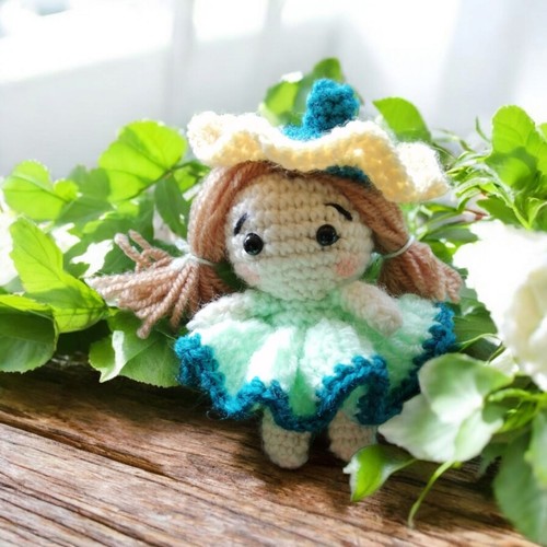Puppe gehäkelt 13cm - , amigurumi