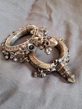 Set Zwei afghanische Kuchi Armreifen Tribal Fusion Belly Dance Schmuck Orient