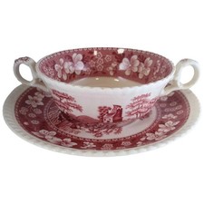 Suppengedeck Spode Pink Tower