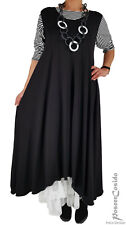 LAGENLOOK Top Long-Shirt Kleid L-XL-XXL-XXXL 44 46 48 50 52 54 56 58 schwarz