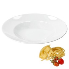 Bianco Pastateller Ø30cm aus Porzellan Nudel-Teller Weiß Suppe Salat Teller tief