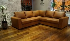 Cognac Echtleder Ecksofa