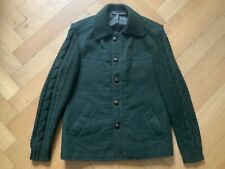 Jacke grün Wolle Strick Lederknöpfe Jagd Landhaus Konen Vintage ca. Gr.40