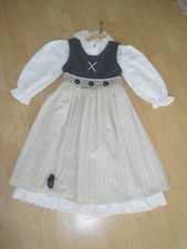 Dirndl Gr. 140 Mädchen Trachtenkleid Landhaus C&A Bluse Weiß