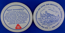 alter Bierdeckel,  Brauerei Humbser-Geismann Fürth, Schloß Schwarzenberg