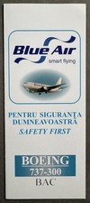 Safety Card | Blue Air | Boeing 737-300 | BAC