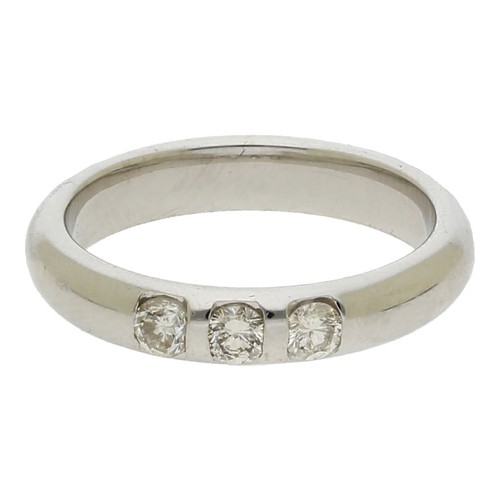 Massiver weißgoldring 750 - massiver, 750/18