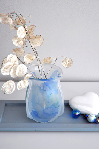 Glas blumenvase mundgeblasen - glas-blumenvase,