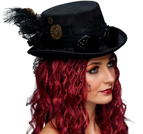 Steampunk zylinder hut schwarz - zylinder,