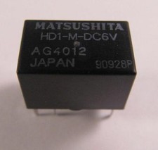 2 Stück/pcs - HD1-M-DC6V - MATSUSHITA Miniatur-Relais 1xUM (SPDT) - 6V 1A Relay