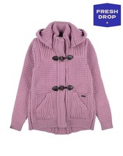 UVP 520€ BARK Kinder Kurz Strick Dufflecoat 14Y Wollmischung Kapuze Made in Italy