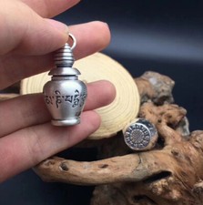 A15 Anhänger Stupa zum Öffnen 6-Wort-Mantra buddhistisch  Silber 925