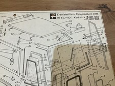 Ersatzteilliste Fritzmeier Europakabine 8115, für IHC 553-824, Kopie
