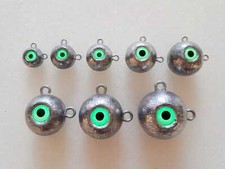 3er Trailerball, 8gr - 90gr,  Raubfisch Hakenmontage, Bleikugel mit 2 Stahlösen