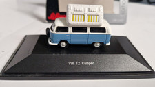Schuco VW Volkswagen T2a Campingbus Camper in hellblau in OVP 1:87