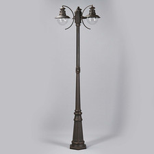 Lindby Kandelaber Eddie Gartenleuchte Gartenlampe Lampe 3-flammig E27 rostbraun