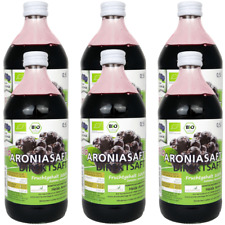 Aroniasaft Bio 6x500 ml Direktsaft aus frischen Aroniabeeren  von Heide Aronia