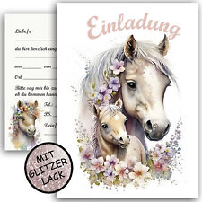 10x Pferde Fohlen Glitzer