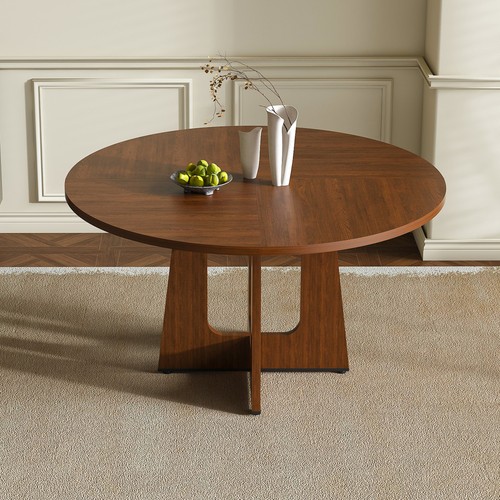 Esstisch rund 120cm - , walnuss