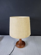 Danish Design Tischlampe, Domus, Teakholz & Stoff – Modell 7479