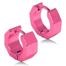 2 Creole Earrings Huggie Hoop Sleeper Earrings unisex Stainless Steel 