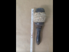 Antik Gusseisen & Leder Rohhaut Maul Holz Schnitzen Hammer Werkzeug