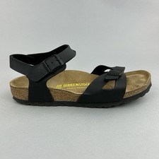 Birkenstock Rio Damen Sandalen Gr. UK7 Schwarz Sommer Freizeit Roman Schmale Passform