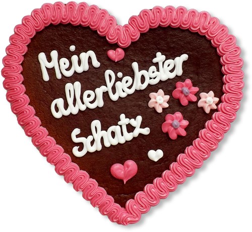 Lebkuchenherz 23x22cm mein - lebkuchenherz,