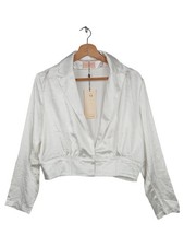 CLUB L LONDON Blazer Damen Gr. 42 Weiß Elegant Modisch Cropped Jacke