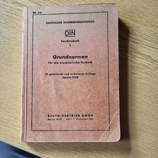 DIN Taschenbuch 1 Grundnormen 13.Auflage 1958 Beuth Verlag Berlin