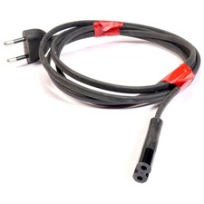 2m Stromkabel  Euro-Stecker auf Gerätekupplung schwarz