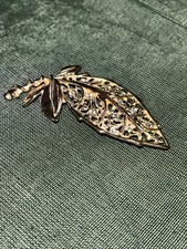 Vintage Brosche, Vergoldet