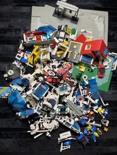 Vintage Großes Konvolut Lego 6374 Ferienhaus mit Auto / Raumschiff / Polizei /