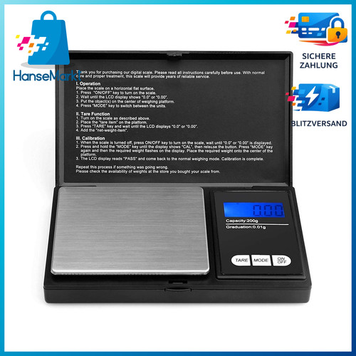 Taschenwaage digitalwaage 200g - digitalwaage,
