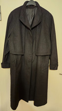 Damen Wintermantel * lang * schwarz * 70 % Schurwolle * Größe 21