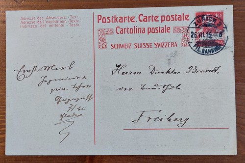Postkarte schweiz ganzsache - postkarte,
