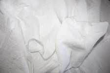 Musselin Stoff weiß bestickt Blumenranken 1,55 x 1,35 Musselin Double Gauze weiß