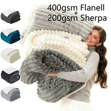 Wärmende Flanell-Sherpa-Decke